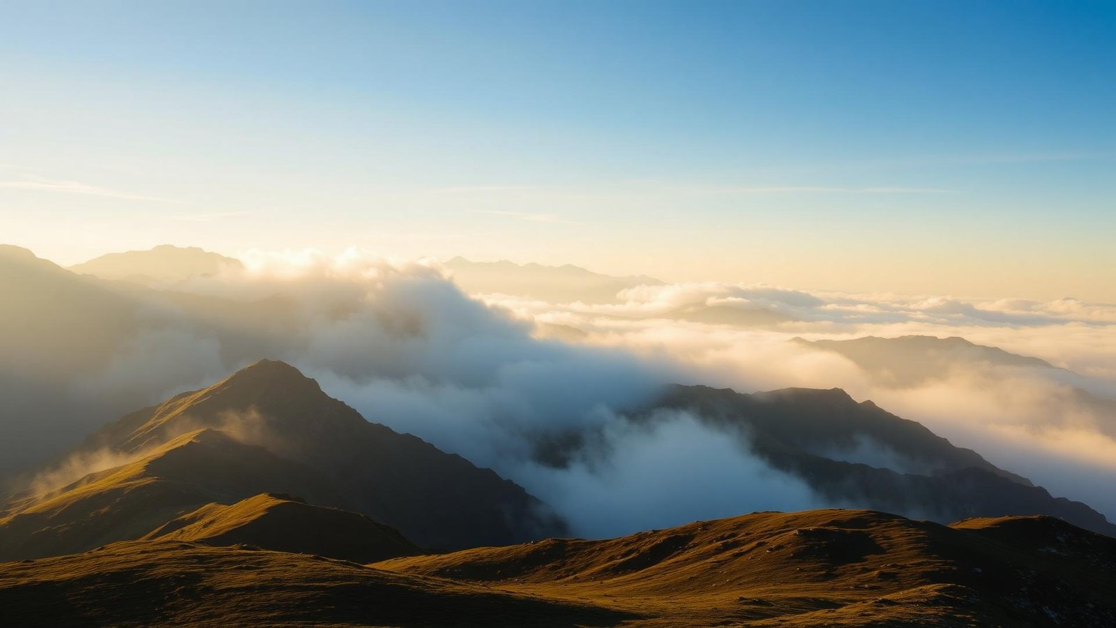 Snow-capped Himalayan peaks at dawn